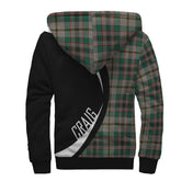 Craig Ancient Tartan Crest Sherpa Hoodie - Circle Style
